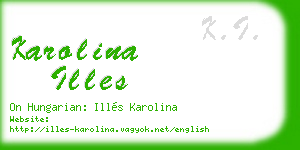 karolina illes business card